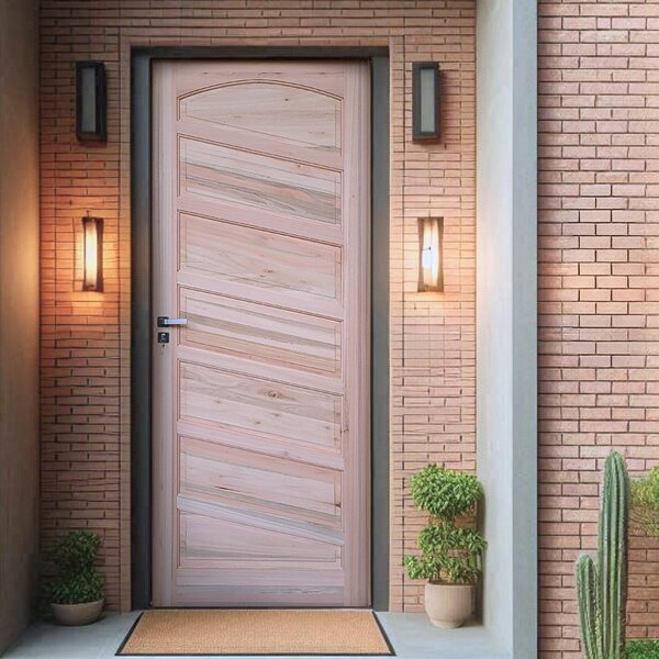 Kit Porta De Madeira Maciça Topázio Eucalipto 210x82cm Batent