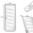 Kit Porta De Madeira Maciça Topázio Eucalipto 210x82cm Batent