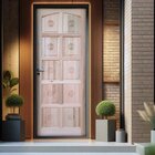 Kit Porta De Madeira Maciça Torneada Eucalipto 210x82cm Baten