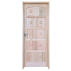 Kit Porta De Madeira Maciça Torneada Eucalipto 210x82cm Baten