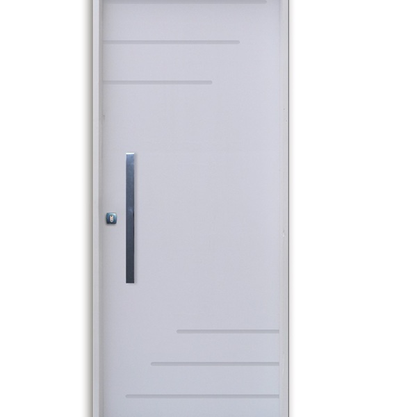 Kit Porta De Madeira Milano Hdf Primer Com Puxador Reto 2,10