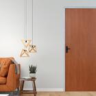 Kit Porta De Madeira Mogno Interna Com Batente Direita - 214x