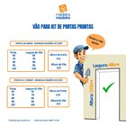 Kit Porta De Madeira Para Drywall 210x70cm Lisa Primer Direit