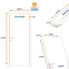 Kit Porta De Madeira Para Drywall 210x90cm Lisa Primer Direit
