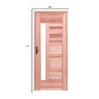 Kit Porta De Madeira Pe34 Esel 213cmx94,5cmx12cm  Abertura Es