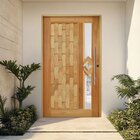 Kit Porta De Madeira Pivotante 210x102cm Batente 14cm Fechadu