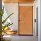 Kit Porta De Madeira Pivotante 210x102cm Batente 14cm Fechadu