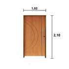 Kit Porta De Madeira Pivotante 210x102cm Batente 14cm Fechadu