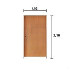 Kit Porta De Madeira Pivotante 210x102cm Batente 14cm Fechadu
