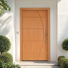 Kit Porta De Madeira Pivotante 210x102cm Batente 14cm Fechadu