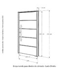 Kit Porta De Madeira Pivotante 210x102cm Batente 14cm Fechadu