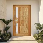 Kit Porta De Madeira Pivotante 210x102cm Batente 14cm Fechadu