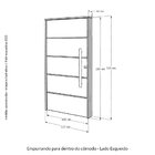 Kit Porta De Madeira Pivotante 210x110cm Batente 14cm Fechadu