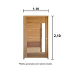 Kit Porta De Madeira Pivotante 210x110cm Batente 14cm Fechadu