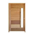 Kit Porta De Madeira Pivotante 210x110cm Batente 14cm Fechadu