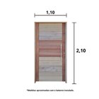 Kit Porta De Madeira Pivotante 210x110cm Batente 14cm Fechadu