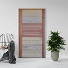 Kit Porta De Madeira Pivotante 210x110cm Batente 14cm Fechadu