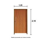 Kit Porta De Madeira Pivotante 210x120cm Batente 14cm Fechadu