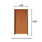 Kit Porta De Madeira Pivotante 210x120cm Batente 14cm Fechadu