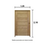 Kit Porta De Madeira Pivotante 210x120cm Batente 14cm Fechadu