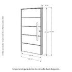 Kit Porta De Madeira Pivotante 210x120cm Batente 14cm Fechadu