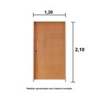 Kit Porta De Madeira Pivotante 210x120cm Batente 14cm Fechadu