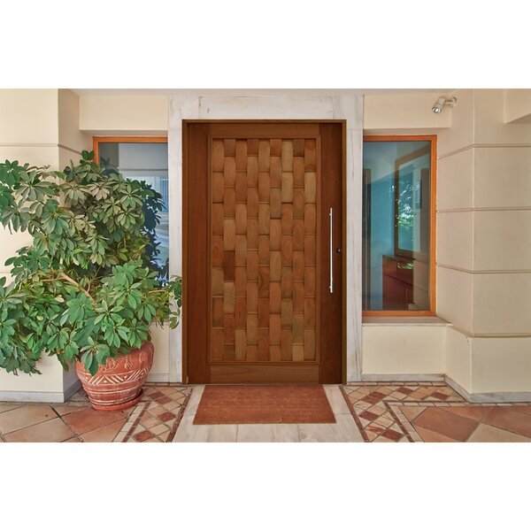 Kit Porta De Madeira Pivotante 210x120cm Batente 14cm Fechadu