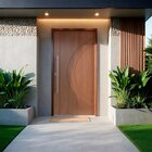 Kit Porta De Madeira Pivotante 210x140cm Batente 14cm Fechadu