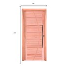 Kit Porta De Madeira Pivotante 214x107cm Batente 12cm Pe33 Co