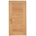 Kit Porta De Madeira Pivotante Frisada 214cmx107cmx12cm Pe28