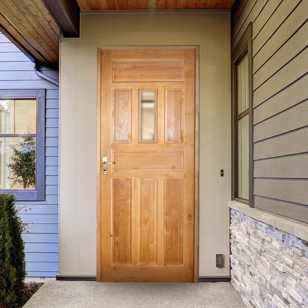 Kit Porta De Madeira Postigo 210x82cm Batente 11cm Eco Unipor