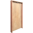 Kit Porta De Madeira Semi-oca Lisa Rodam Padrão Imbuia - Lado