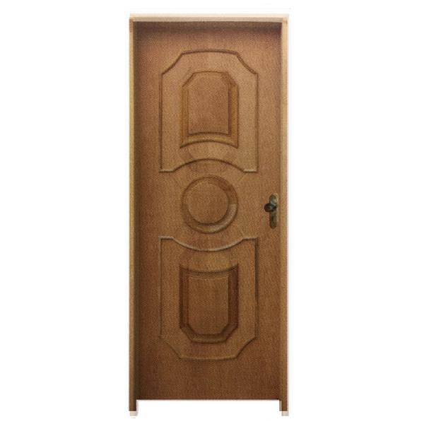 Kit Porta De Madeira Semi-oca Pt 10 Rodam Padrão Imbuia - 2.1