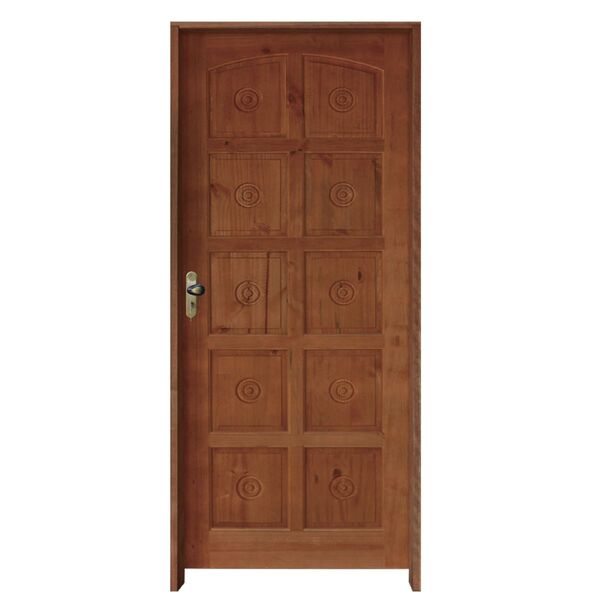 Kit Porta De Madeira Torneada 82 X 2,10  Bat.11cm Fech.ext Ta