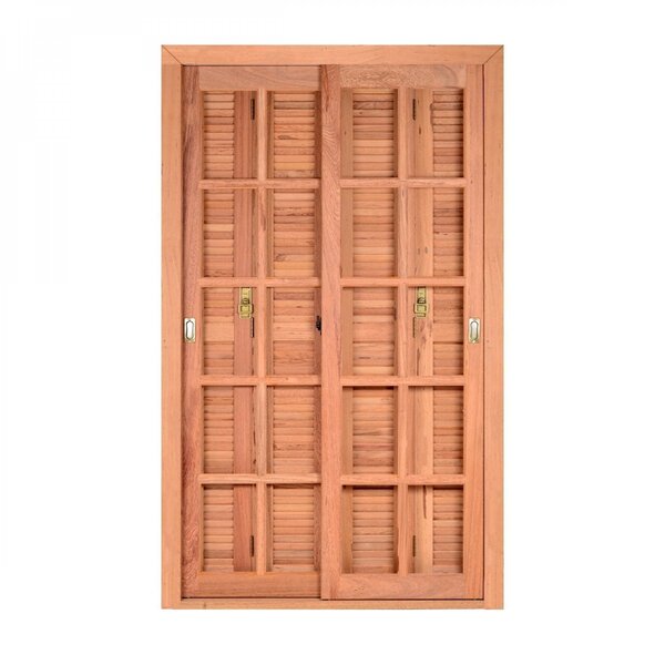 Kit Porta De Madeira Veneziana 216cmx180cmx14cm Pe521 Esel Na