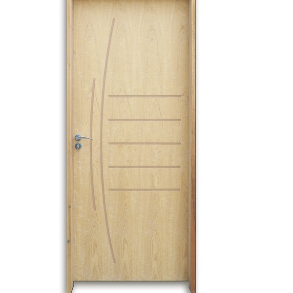 Kit Porta De Madeira Viena Padrão Imbuia 2,10 X 0,82 Direita