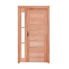 Kit Porta De Madeira Vitrô 110cmx213cmx12cm Pe30 Esel Abertur