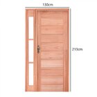 Kit Porta de Madeira Vitrô Direita 130cmx213cmx12cm PE30 Esel