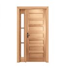 Kit Porta De Madeira Vitrô Direita 213cmx110cmx12cm Pe28 Esel