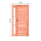 Kit Porta de Madeira Vitrô Esquerda 110cmx213cmx12cm  PE30 Es
