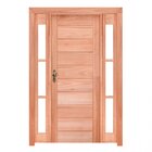 Kit Porta De Madeira Vitrô Esquerda 156cmx213cmx12cm Pe30 Ese