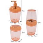 Kit Porta Escova Algodão Sabonete Líquido Cobre Rosé Gold Tra