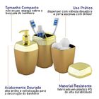 Kit Porta Escova Algodão Sabonete Líquido Lavabo Luxo - Doura