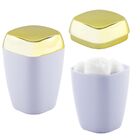 Kit Porta Escova Sabonete Líquido Algodão Dourado Luxo - Bran