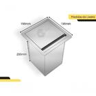 Kit Porta Esponja Pia Cozinha + Lixeira Gourmet 4 Litros