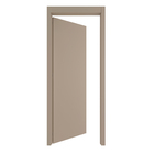 Kit Porta Lacca Touch Liso Sarrafeado Capuccino 210X70 cm Batente 12 cm Lado De Abertura Bilateral