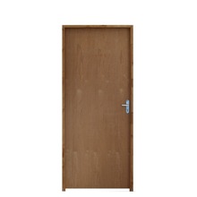 Kit Porta Lisa De Madeira Padrão Imbuia 92 X 2.10 Batente Eco