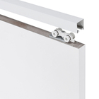 Kit Porta Madeira de Correr Direito|Esquerdo Branco Fosco 210x92cm Colméia Com Batente Moldurama