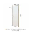 Kit Porta Madeira Lisa 212x65cm Batente Alumínio 3.6cm Abertu