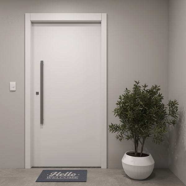 Kit Porta de Madeira Pivotante Direito e Esquerdo Bianco 230x100cm com Batente 12cm Vivace Plus Artens